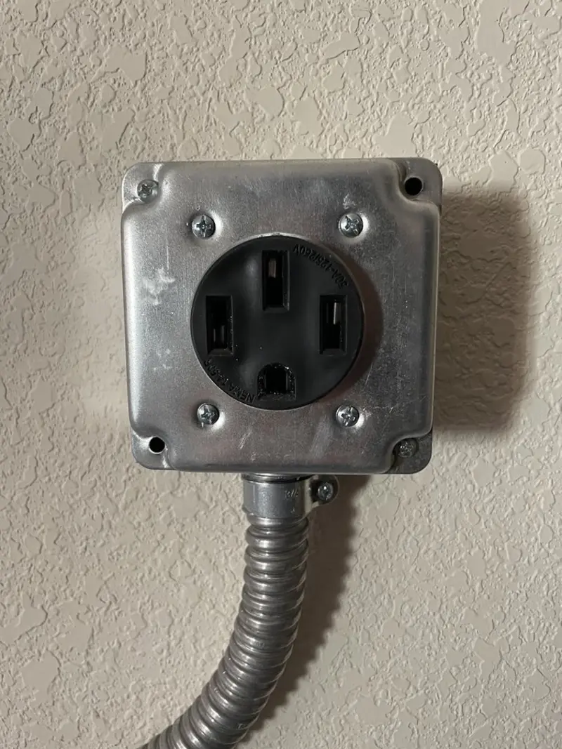 NEMA 14-50 outlet installed for Smart Home Electrical in Bunkie